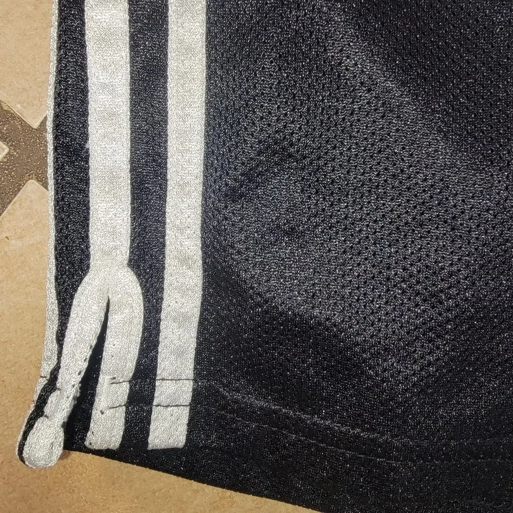 Adidas Black Three Stripe Mesh Athletic shorts size 2XL
